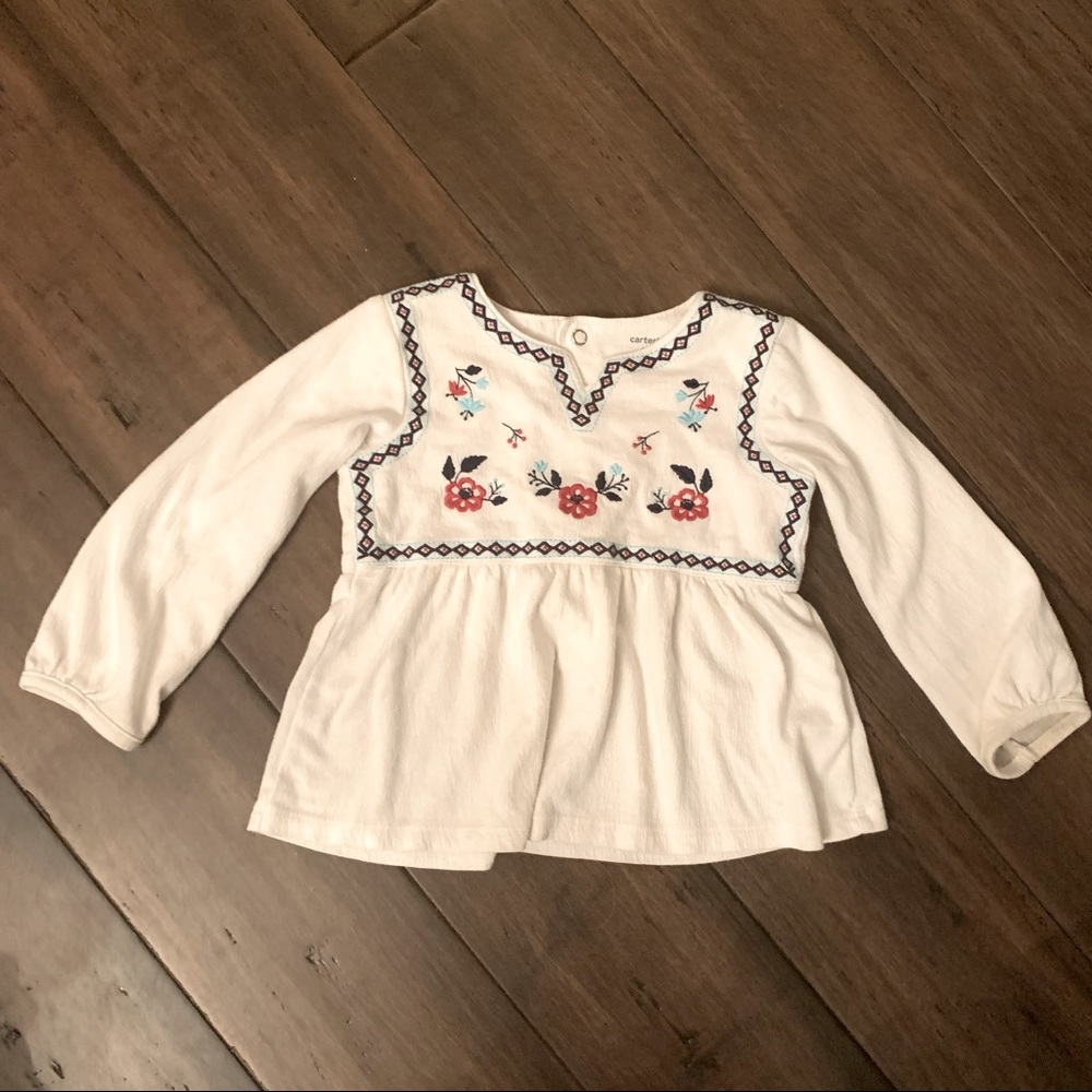 Carter’s Embroidered Peasant Top